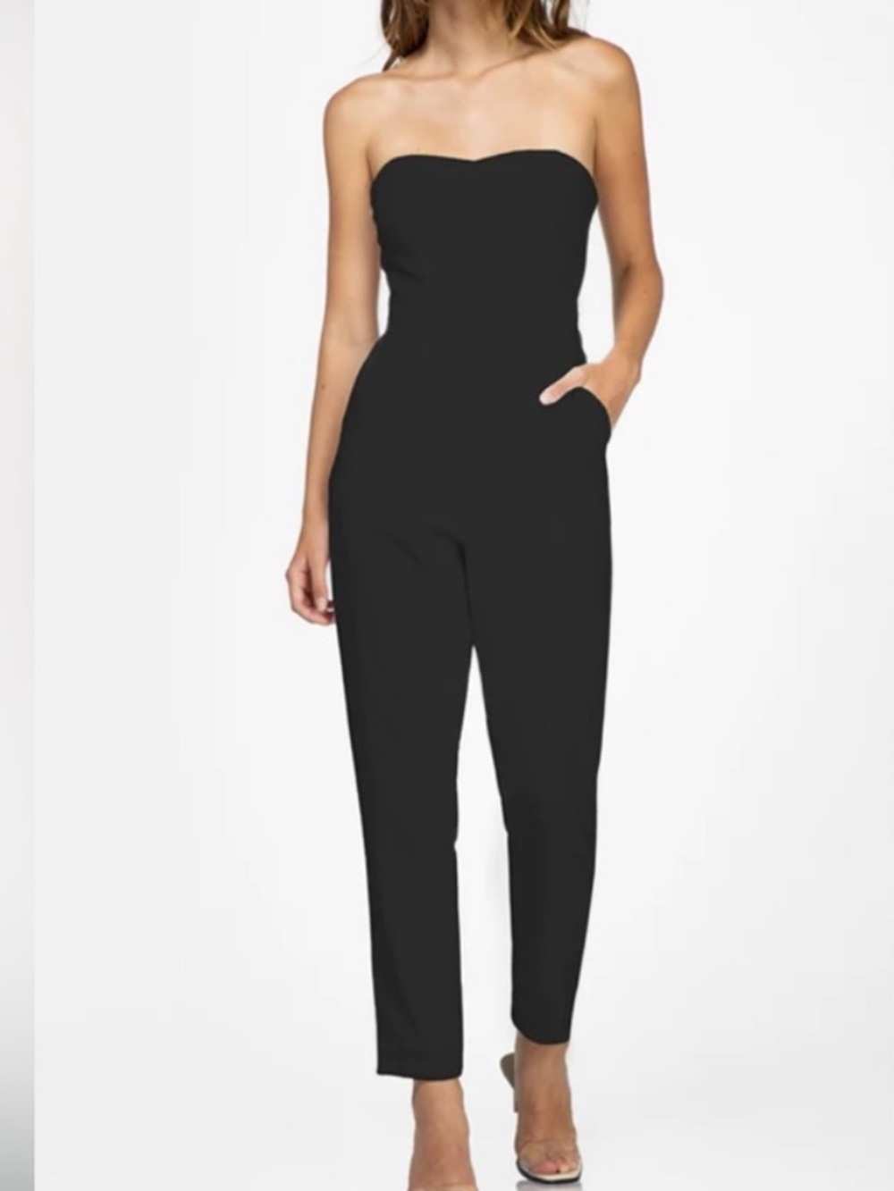 NWOT Express Black Strapless Jumpsuit | Size 6